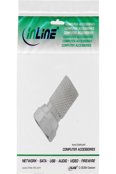 Connecteur F-Plug en ligne pour câble coaxial avec gaine de câble 7 mm