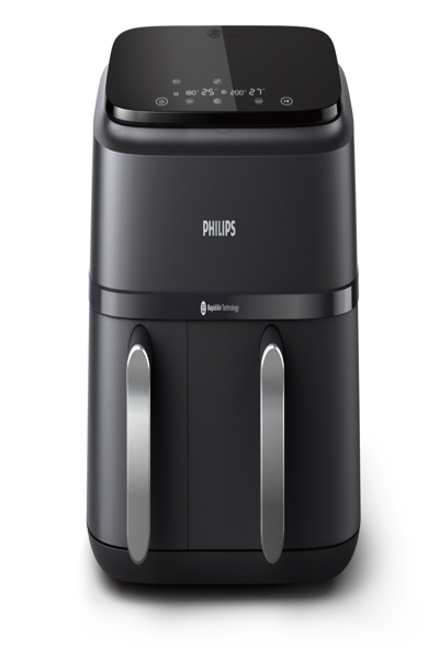 Philips 3000 Series NA351/00 Dual Basket Airfryer, Hot Air Fryer, 9 L, 1.5 kg, Rapid Air, 40°C, 200°C - NA351/00