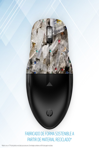 HP 435 Multi-Device Wireless Mouse: Ambidextrous, RF Wireless + Bluetooth, 4000 DPI
