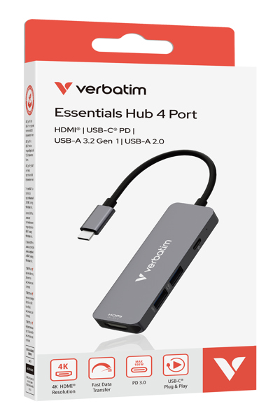 Verbatim USB-C Essentials Multi- Port Hub 32155 - 32155
