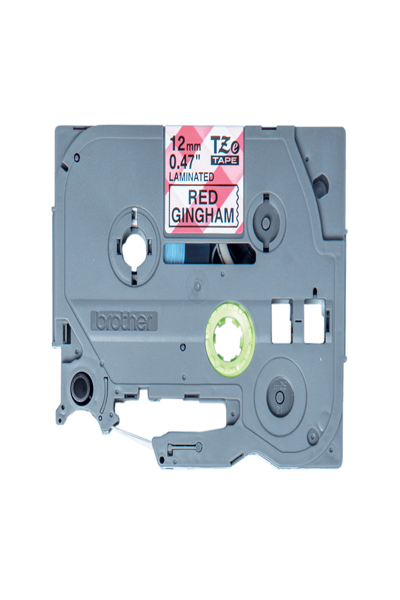 Brother TZe-MPRG31 Black on Red Gingham - TZEMPRG31