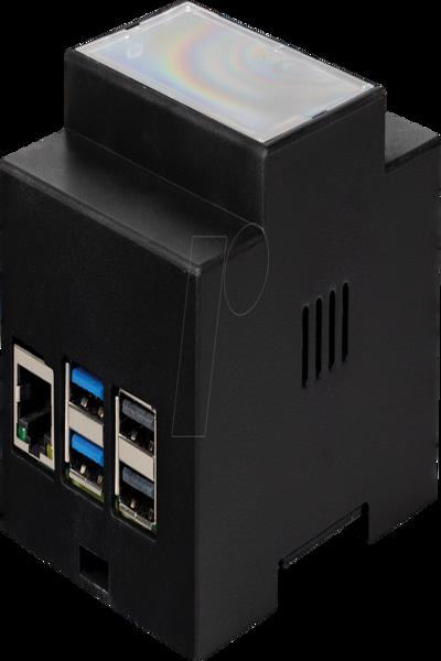 Raspberry Pi RB-CaseP5-07B DIN Rail Mount Case Black - RB-CASEP5-07B