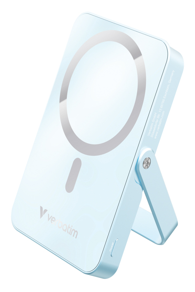 Verbatim Power Bank mit StandfuÃƒÅ¸ mag.wireless 10000mA blau 32266 - Charger - Lithium-Polymer - 32266