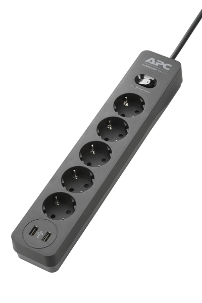 APC Essential Surgearrest PME5U2B - Överspänningsskydd - 220/230/240 V - 2300 Watt - PME5U2B-GR