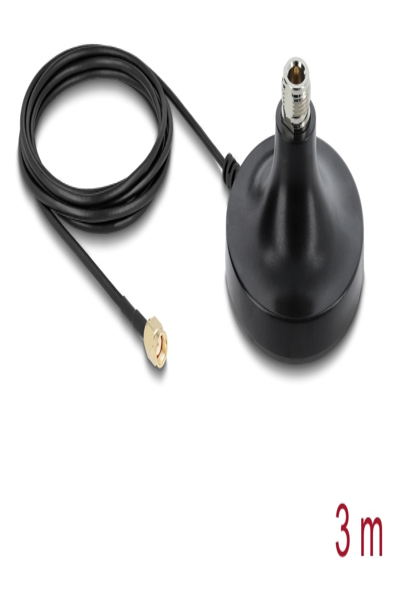 Delock Magnetic Antenna Base 1 x N Jack to 1 RP-SMA Connector - 81491