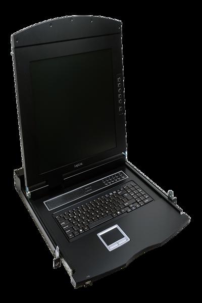 LogiLink 19" LCD KVM-konsol 17" TFT US-tangentbord - LC702US