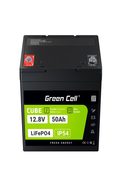 Green Cell LFPGC12V50AH LiFePO4 12V 50Ah 640Wh Battery - LFPGC12V50AH