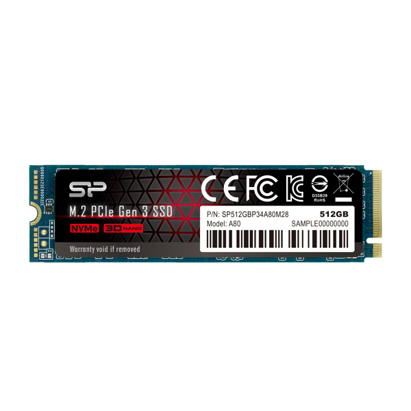 Silicon Power P34A80 - SSD - 512 GB - SP512GBP34A80M28