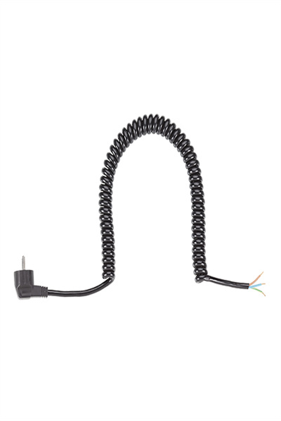 Bachmann H05VV-F 3G1.5mm Spiralkabel 1.0m Svart - BM0010704