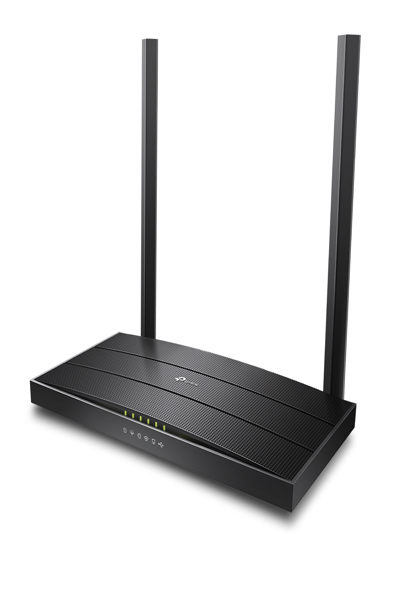 TP-LINK AC1200 Wireless MU-MIMO VDSL/ADSL Modem Router - Wi-Fi 5 (802.11ac) - Dual-band (2.4 GHz / 5 GHz) - Ethernet LAN - ADSL - Black - Tabletop router - ARCHER VR400 V3