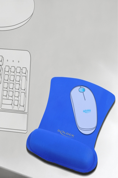 Delock Ergonomic - Mouse pad with wrist pillow - 12699