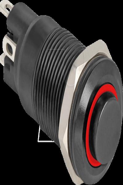 Delock Push Button Switch Black 12 V 4 x Solder - 22014