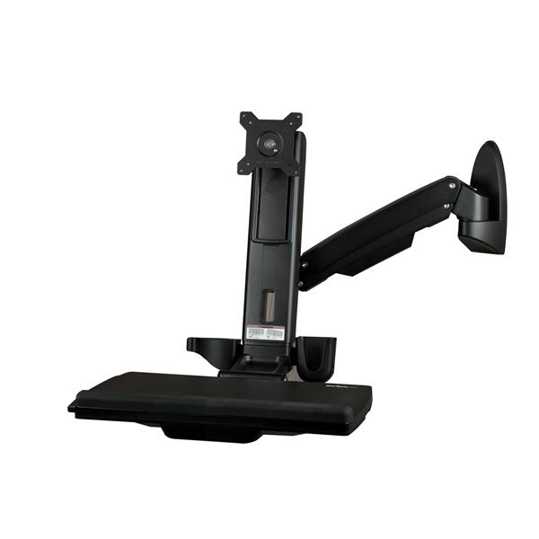 StarTech Wall-Mounted Sit-Stand Desk Single Monitor - WALLSTS1