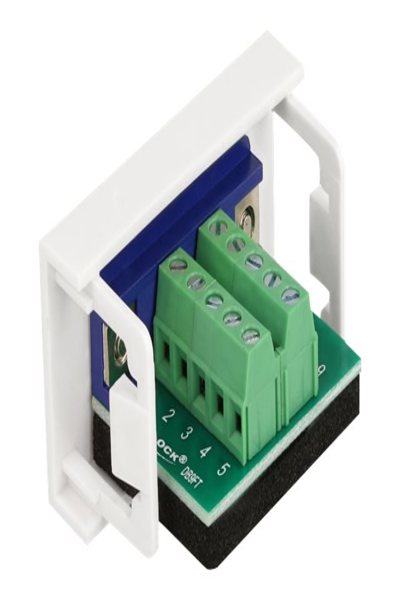 Delock Easy 45 Module D-Sub 9-pin Female to 10-pin Terminal Block 22.5 x 45 mm - Flat - White - 81350