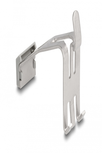 Delock Keystone-hållare med märkningsfält 1 port för DIN-skena metall, Plast, Rostfritt stål, Rostfritt stål, 52,4 mm, 60,7 mm, 17,7 mm - 66477