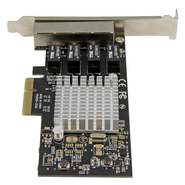 StarTech 4 Port PCI Express Gigabit Ethernet Network Card - Intel I350 NIC - 4-port PCIe Network Adapter with Intel Chip - Network Adapter - PCIe x4 - ST4000SPEXI