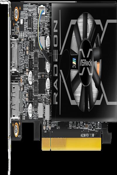 ASRock RX 6400 LP 4GB Grafikkort (90-GA53ZZ-00UANF) - 90-GA53ZZ-00UANF