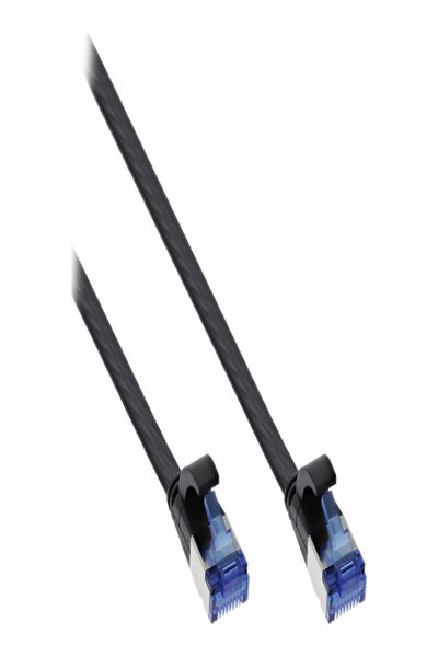 Câble patch plat en ligne Cat.8.1 TPE noir 5 m