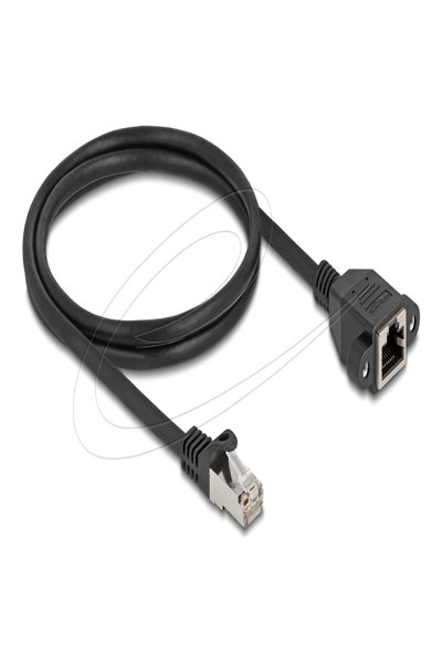Delock Network Extension Cable S/FTP RJ45 Jack/Plug Cat.6a