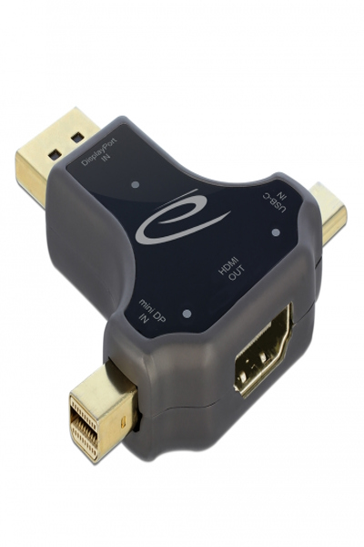 Delock Adapter - 24-stifts USB-C, Mini DisplayPort, DisplayPort-hane till HDMI-hona - 64060
