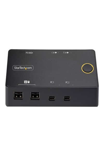 StarTech.com 2-portars USB-C KVM-switch, enkel 4K 60Hz HDMI-skärm, dubbla 100W strömförsörjningsportar, bussdriven, kompatibel med USB typ-C/USB4/Thunderbolt 3/4 - C2-H46-UC2-PD-KVM