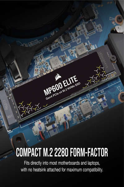 Corsair SSD MP600 ELITE M.2 1TB PCIe Gen4x4 2280 - CSSD-F1000GBMP600ENH