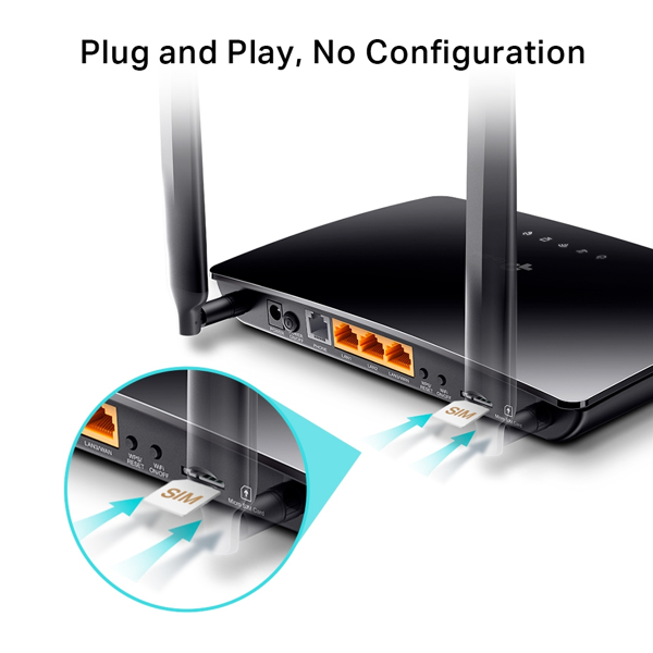 TP-LINK TL-MR6500V 300Mbps Wireless N 4G LTE Router - TL-MR6500V