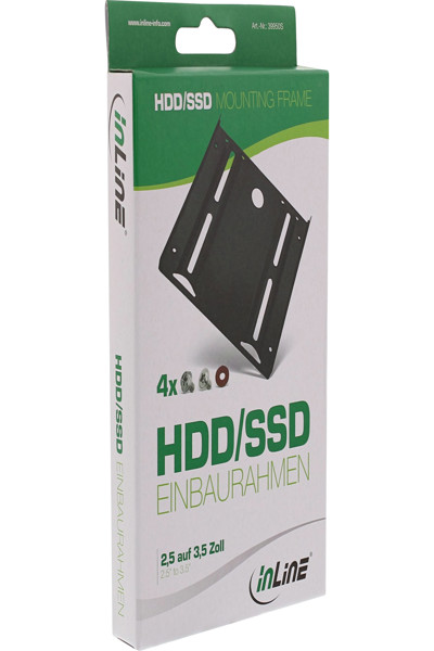 Cadre de montage InLine noir pour disque dur/SSD de 2,5" à 3,5"