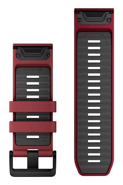 Bracelet silicone Garmin QuickFit Marsala/Graphite