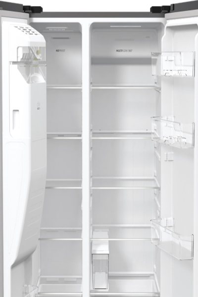 Gorenje NRR9185ESXL, Freestanding, American door, Stainless steel, LED, Glass, 566 L - 744108