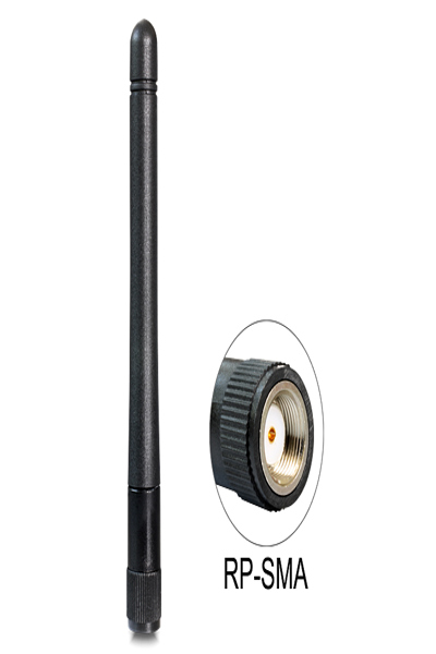 Delock WLAN - Antenne - 1,5 dBi (pour 2,5 GHz), 2,1 dBi (pour 5,825 GHz)