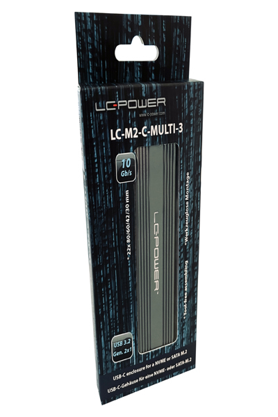 LC-M2-C-Multi-3: M.2 NVMe & SATA SSD Enclosure - LC-M2-MULTI-3