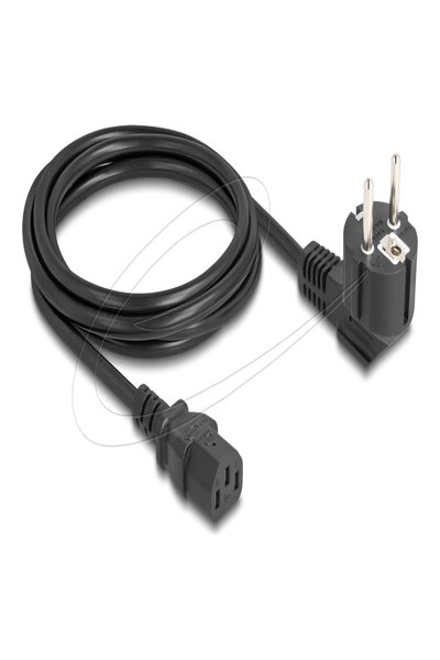Delock Power Cable PC Schutzkontaktstecker CEE 7/7 90Â° angled C13 3 x 0 - 81326