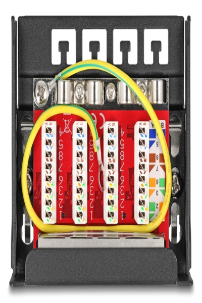 Delock Patch Panel Mini DIN Rail Wall Mountable Desktop - 90378