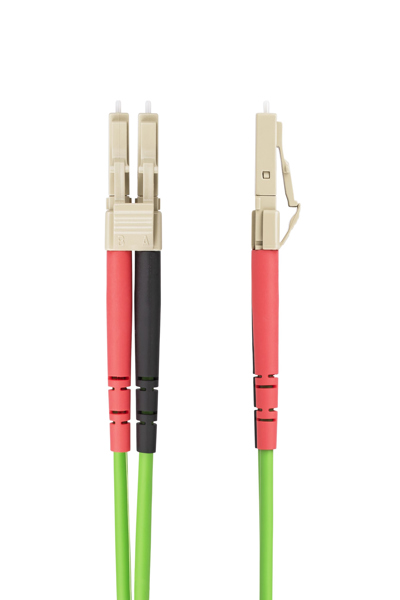 StarTech.com 25m (82ft) LC to LC (UPC) OM5 Multimode Fiber Optic Cable, 50/125µm Duplex LOMMF Zipcord, VCSEL, 40G/100G, Bend Insensitive, Low Insertion Loss, LSZH Fiber Patch Cord - LCLCL-25M-OM5-FIBER