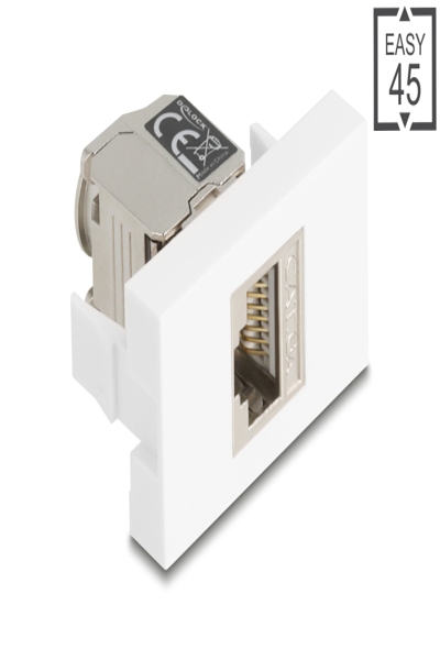Delock Easy 45 Modul RJ45 Buchse zu LSA Cat.6a mit LED - 90904