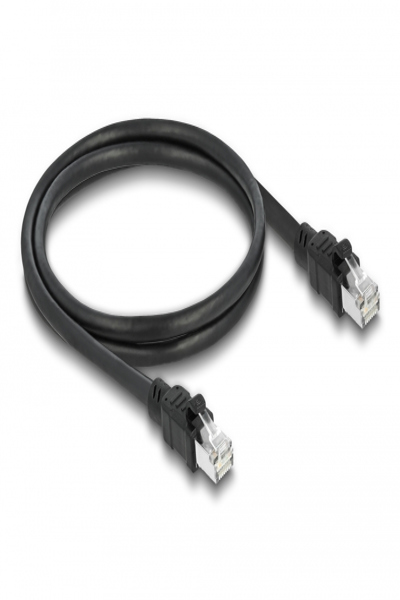 Delock Network cable RJ45 Cat.6A F/UTP with inner metal sheath 1 m - 1 m - Cat6a - F/UTP (FTP) - RJ-45 - RJ-45 - Black - 80113