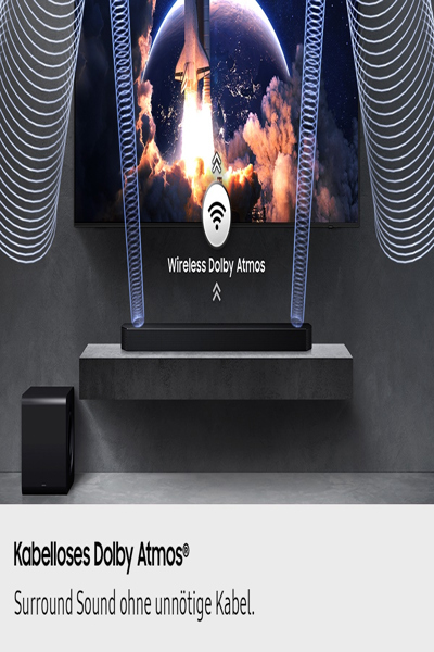 Samsung Q-Series Soundbar HW-Q810GF schwarz.2-Kanal Kabelloses Dolby Atmos - Subwoofer - 5.1 - HW-Q810GF/ZG
