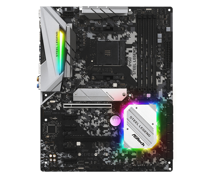 ASRock B450 Steel Legend AM4 Motherboard - 90-MXBA00-A0UAYZ