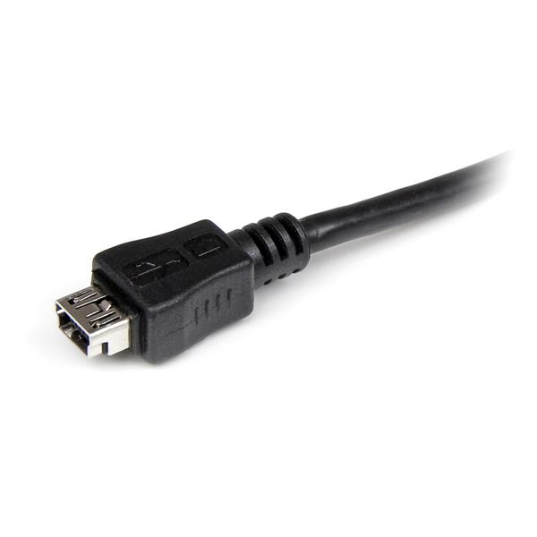 StarTech 6in Micro USB to Mini USB Adapter Cable M/F - 0.15 m - Mini-USB B - Micro-USB A - Male/Female - Black - UUSBMUSBMF6