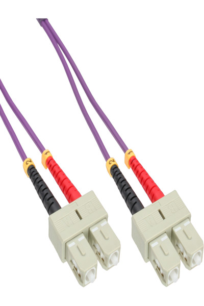 InLine Fiber Optical Duplex Cable SC/SC 50/125µm OM4 0.5m - 83555P