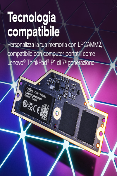 CRUCIAL CT64G75C2LP5X 64 GB LPDDR5X LPCAMM2 - CT64G75C2LP5X