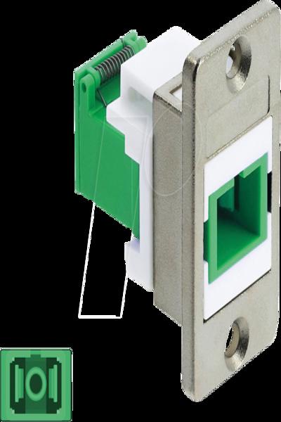 Delock Panel Mount SC Simple connector silver/green/white - Monomode fiber - 91104