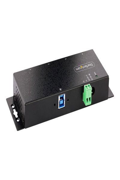 StarTech.com 4-Port Industrial USB 3.0 5Gbps Hub, Rugged USB Hub w/15kV Air/8kV Contact ESD and Surge Protection, DIN/Wall/Desk Mountable USB-A Hub, USB Expansion Hub with Locking Ports - 5G4AINDNP-USB-A-HUB
