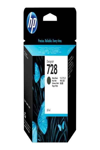 HP 728 69-ml Matte Black DesignJet Ink Cartridge: Pigment-based