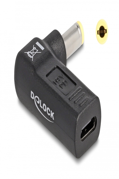 Delock Power adapter - 24 pin USB-C (F) to DC jack 5.5 x 2.5 mm (M) - 60011