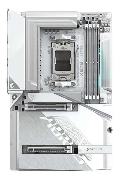 GIGABYTE AORUS X870 STEALTH ICE MOTHERBOARD ATX - X870 A STEALTH ICE