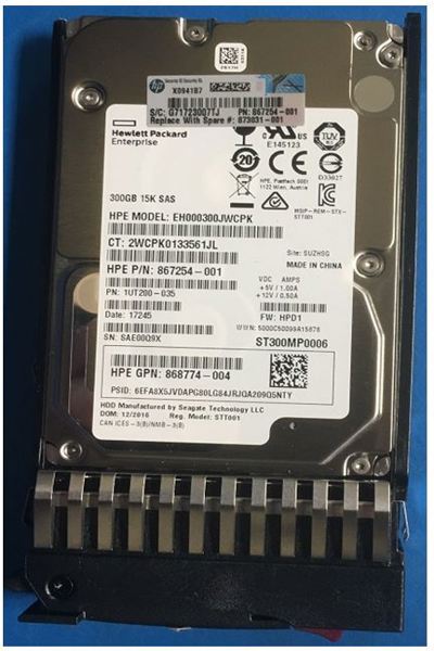 Disque dur HPE 300 Go SFF SAS 12 Go 15 000 tr/min