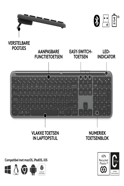 Logitech Signature Slim Combo MK950 Företag Grafit FRA - 920-012505