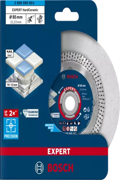 Bosch 2 608 900 653 - Cut-off disc - Tile - Stone - Diamond - Bosch - Blue - Grey - Round